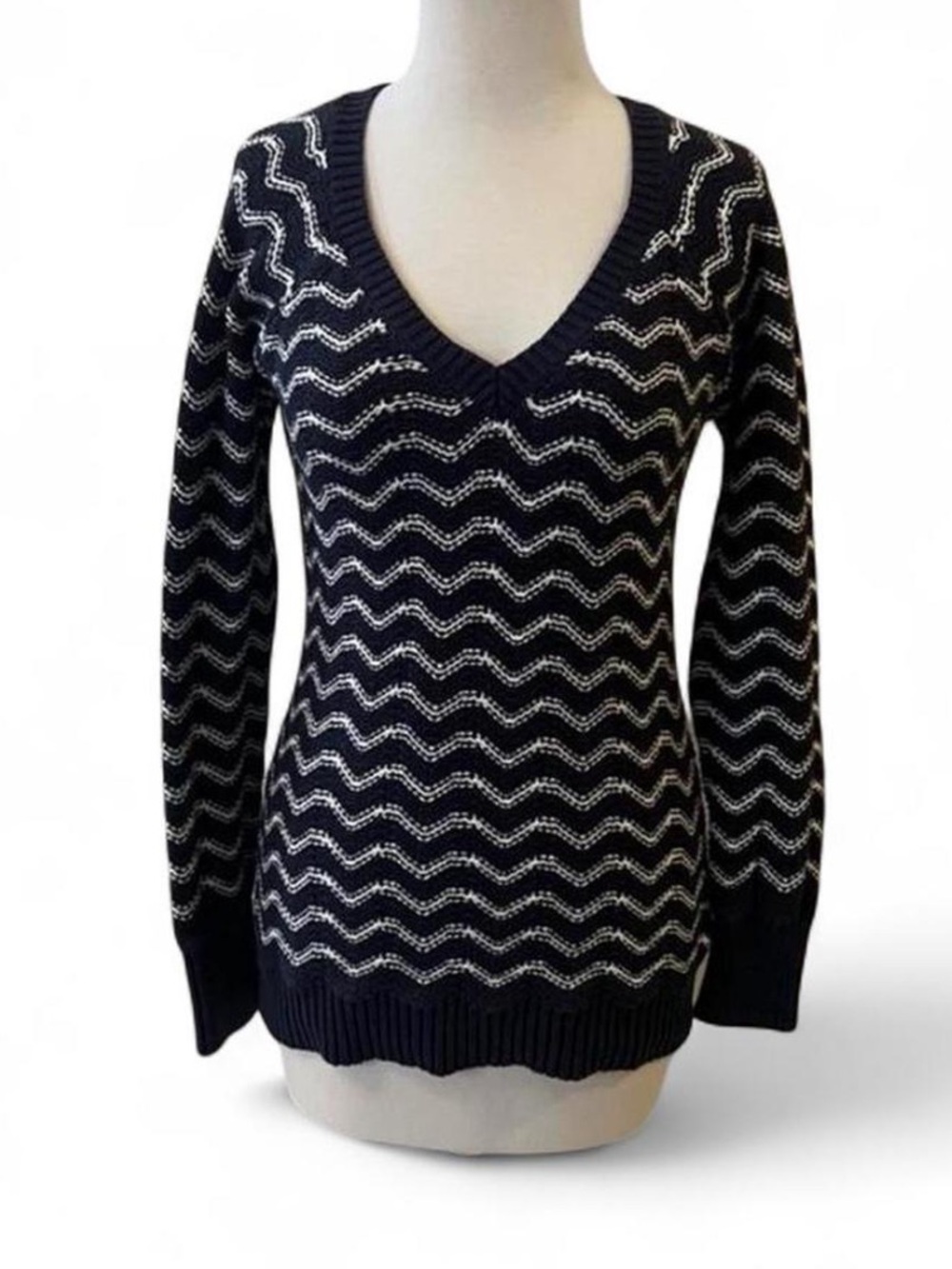 Roxy Chevron V Neck Sweater